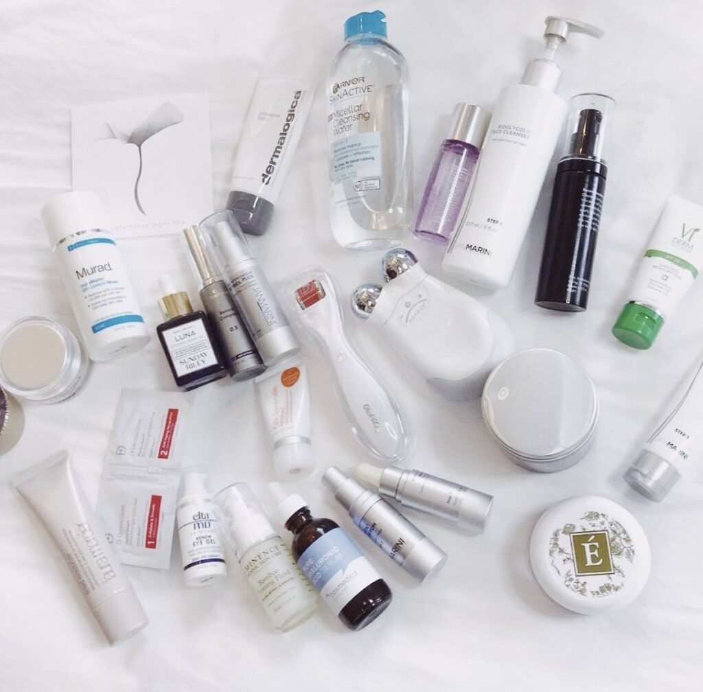 overuse of skincare products contributing to adult acne
